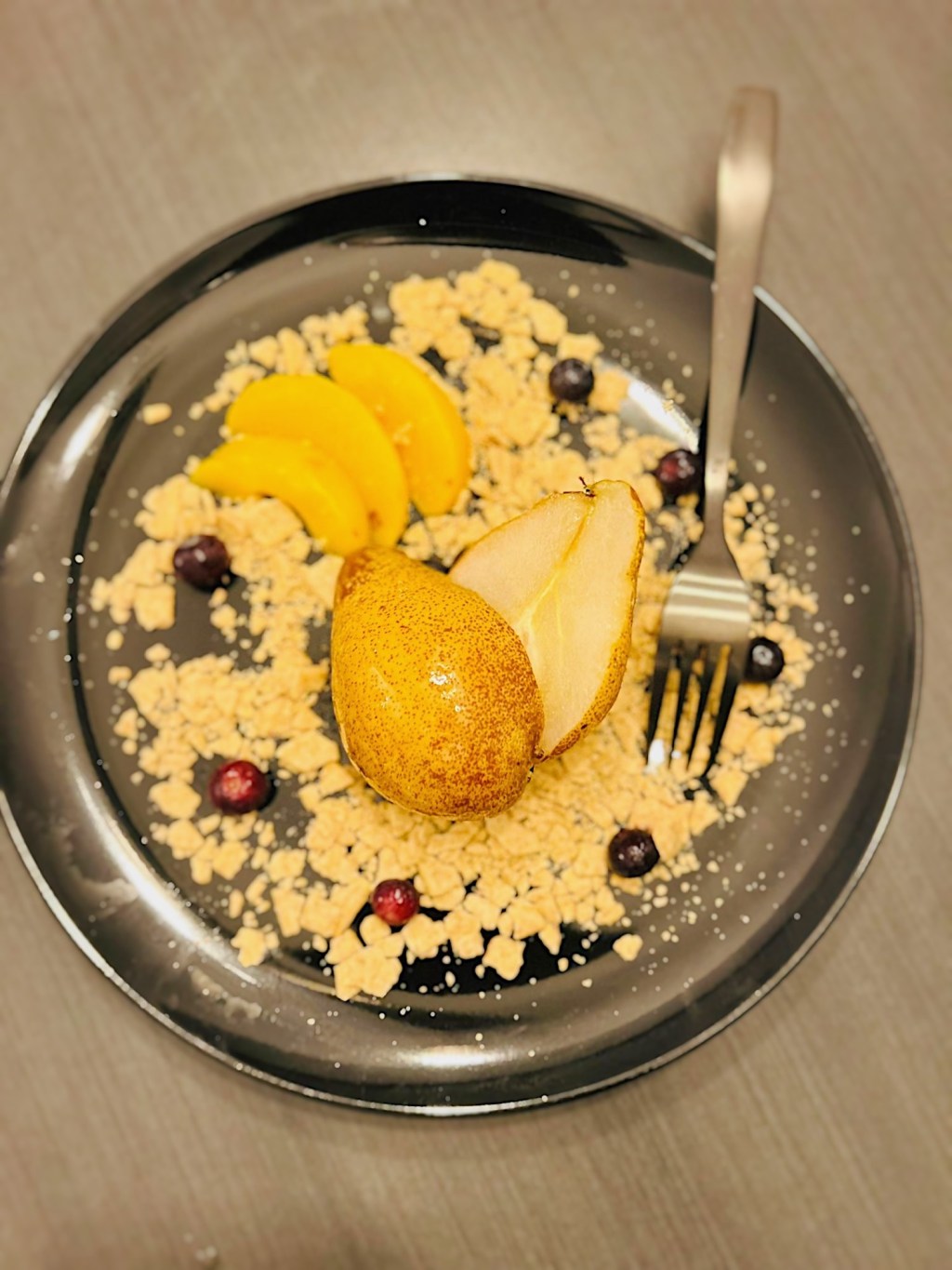 Poire pochée au sirop d'érable