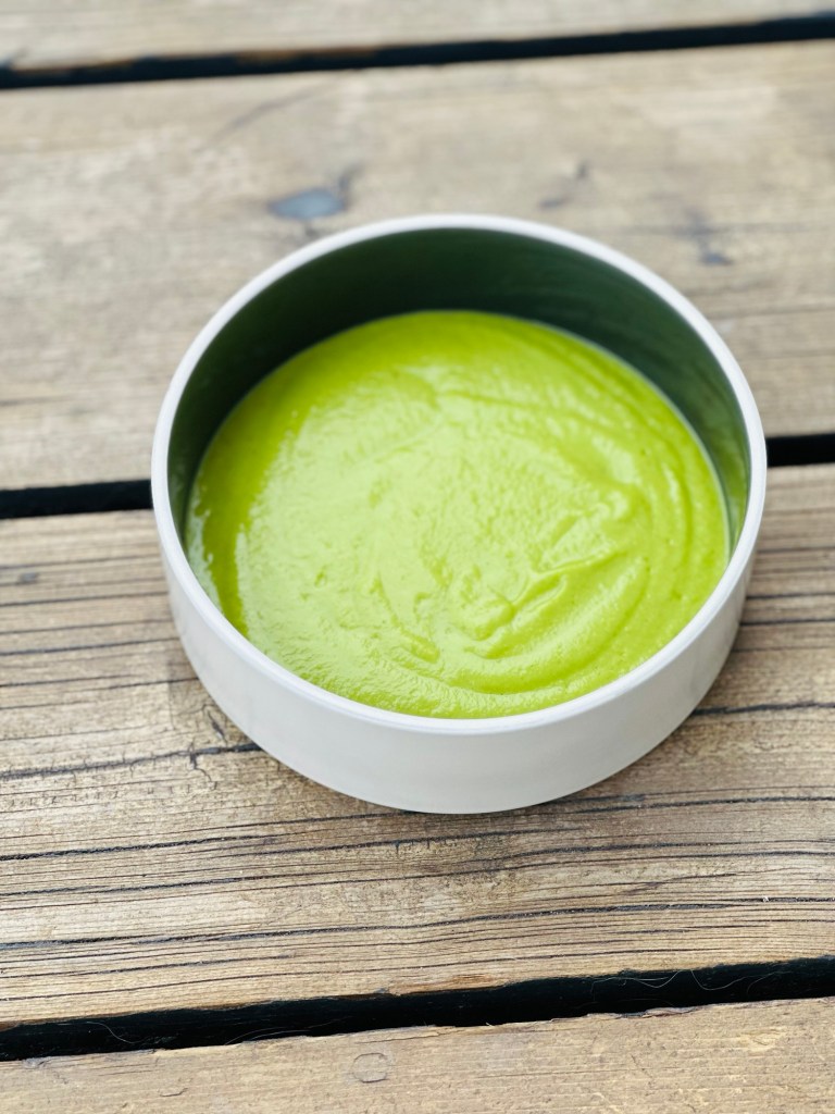 Crème de pois au gingembre