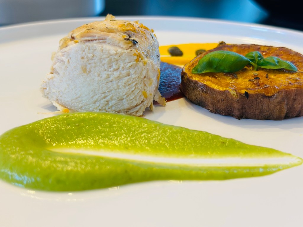 Crème de pois verts au gingembre