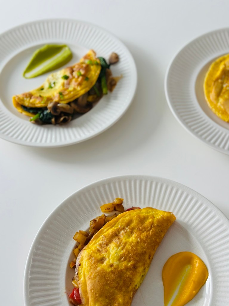 Omelette aux légumes rôtis