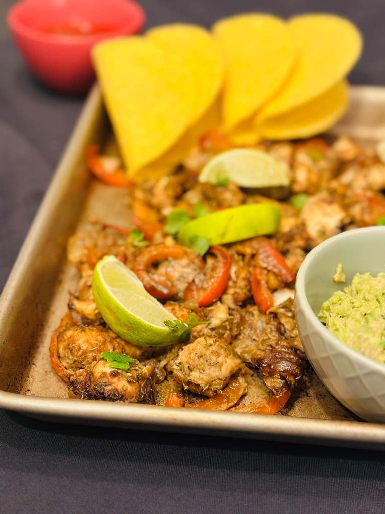 Plaque de fajitas au poulet