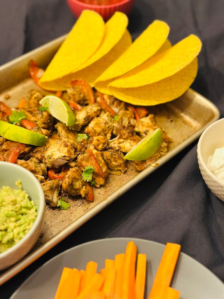 Plaque de fajitas au poulet