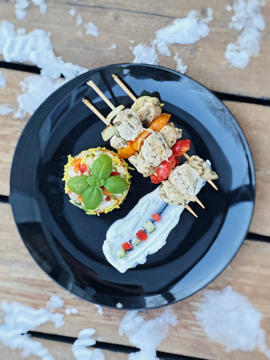 Brochettes de poulet à la&nbsp;grecque