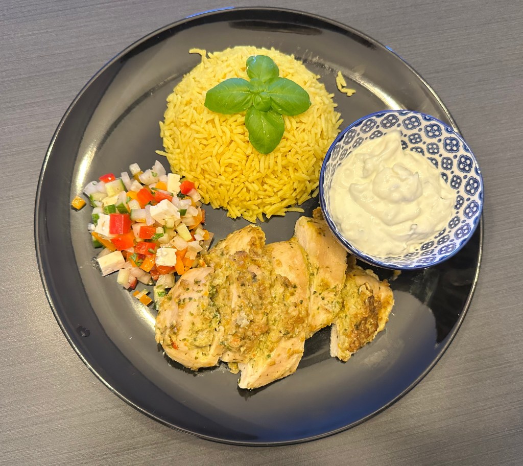 Brochettes de poulet à la grecque