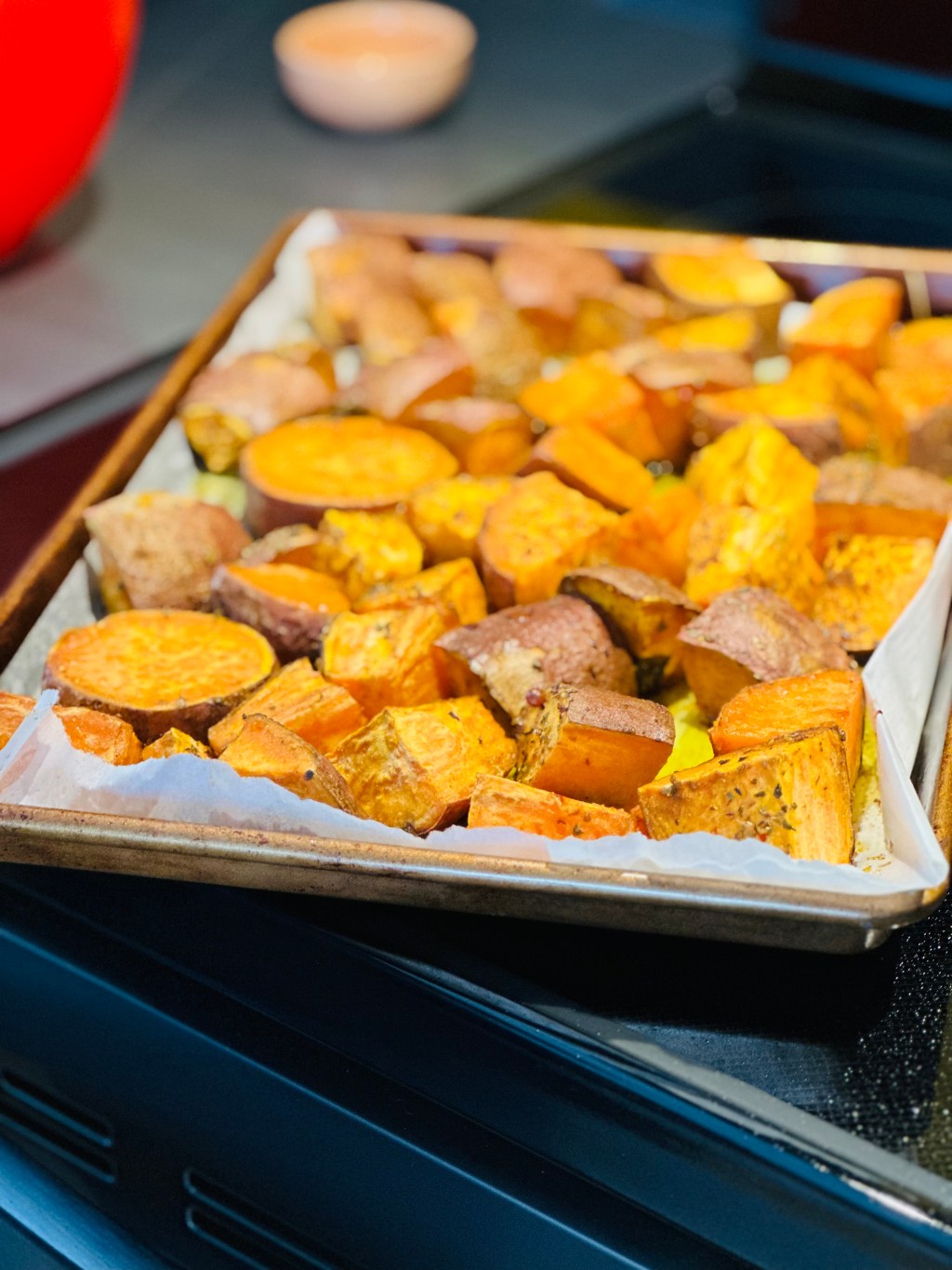 Patates douces rôties aux herbes de Provence